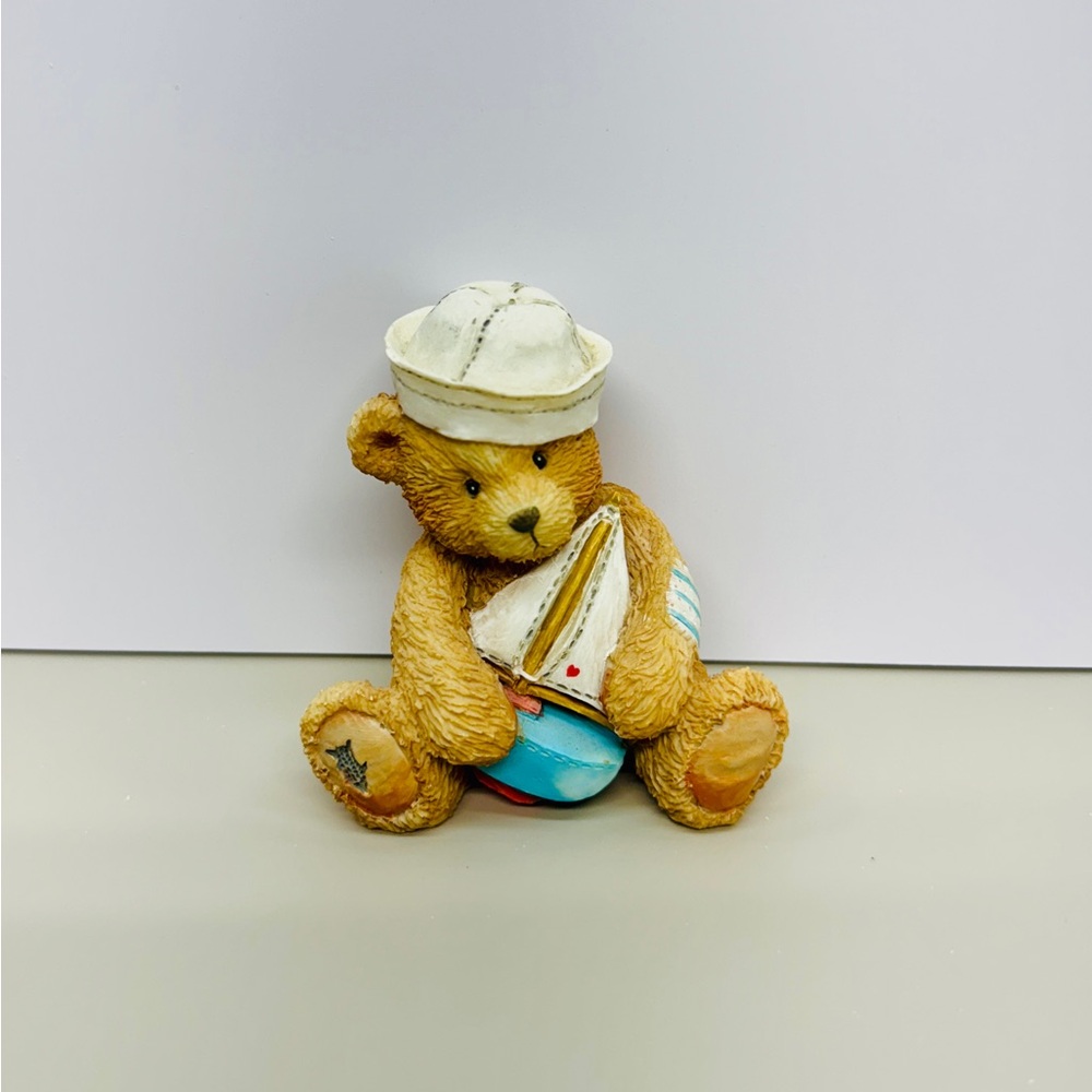 CHERISHED TEDDIES Jonathan Sail with me brother bear sailboat figurine w/o box